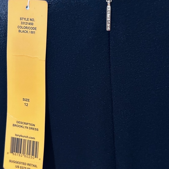 Tory Burch ❤️ Brooklyn Black Dress-Size 12 ~NEW w/Tory Burch Travel Garment Bag. - Picture 6 of 12